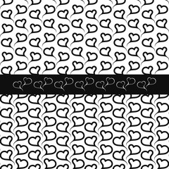Vector - black and white backgrounds hearts