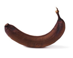 overripe banana, isolated on white banana