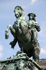 Fototapeta premium Statue of Prince Eugene in front of Hofburg Palace, Vienna, Austria