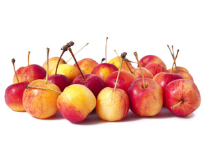 fresh red apples isolated on white background