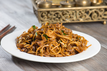 Fried Penang Char Kuey Teow which is a popular noodle dish in Ma