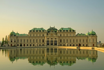 Belvedere Palace on the sunset, Vienna, Austria