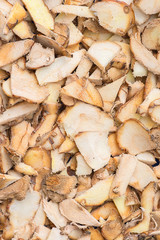 Sliced and Dried Galanga.