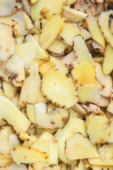 Sliced and Dried Galanga.