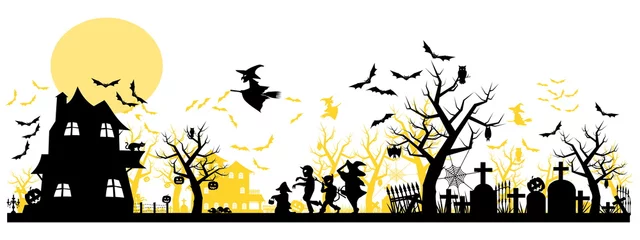 Rolgordijnen Halloween Background  two layer on transparent background   © heavypong