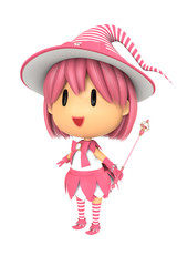 ピンク色の魔法少女
