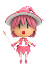 ピンク色の魔法少女