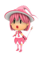 ピンク色の魔法少女