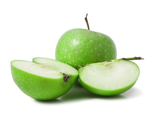 Green Apple isolated over white background