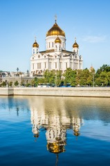 Naklejka premium Majestic orthodox Cathedral of Christ the Saviour in Moscow