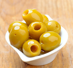 porcelain bowl with olive oil