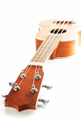 High-key picture of ukulele