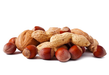 nuts isolated on white background