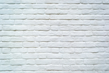 White grunge brick wall background