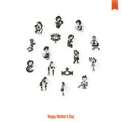 Happy Mothers Day Icons