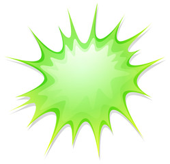 Geen explode on white