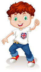 British boy wearing jeans