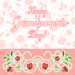 Vector illustration. Happy grandparents day.