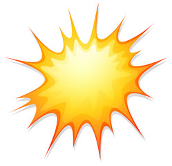 Yellow splash on white