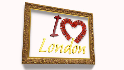 I love London con cornice
