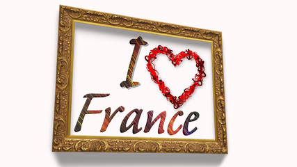 I love France con cornice