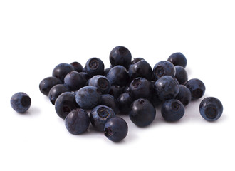 ripe fresh blueberry heap isolated on a white background 