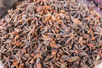 dried herbs flowers spices in the spice souq at Deira