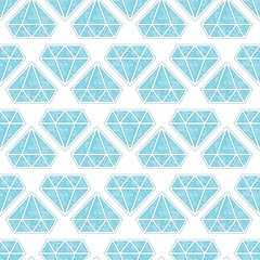 Seamless pattern with diamonds on white background