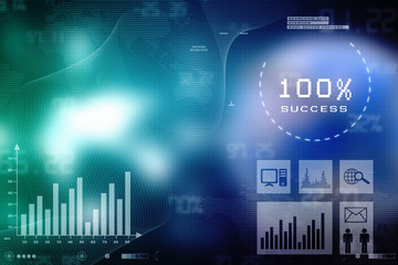 2d business graph background