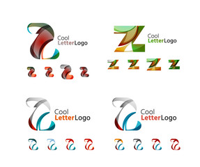 Letter business emblem collection