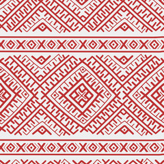 Red ethnic russian seamless pattern