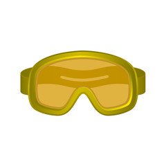 Ski sport goggles in orange design 