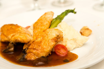 Chicken Marsala with Mashed Potatoes