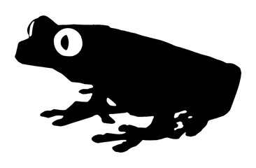 カエルのシルエット