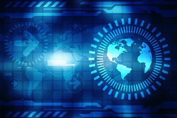 Obraz premium globe internet connecting