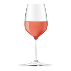Glass of rose wine.