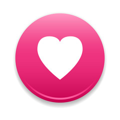 Love Heart Round Icon