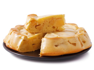 apple charlotte on white background