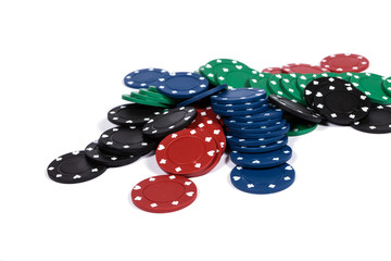 Poker chips and cards