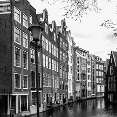 Water canal in Amsterdam city centre