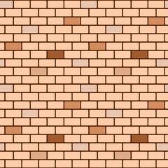 cartoon pink wall brick seamless vector pattern background illustration
