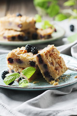 Homemade cake with blackberry