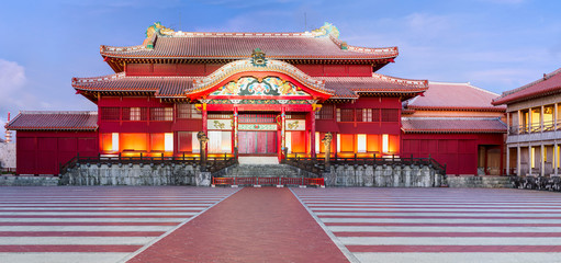 Shuri Castle. Was clearly in use as a castle during the Sanzan period (1322 - 1429) - obrazy, fototapety, plakaty