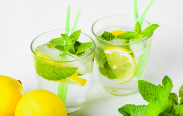 lemonade with fresh mint
