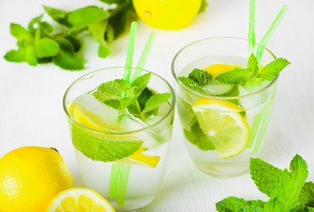 lemonade with fresh mint