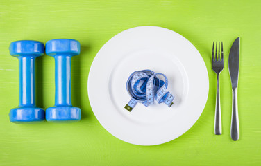 The concept of a healthy lifestyle, diet, sports, weight loss, anti-obesity, exercise, healthy...