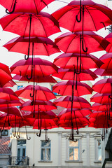 Fototapeta na wymiar Red Umbrella