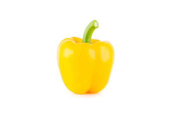 Yellow bell peppers. Isolated on white background