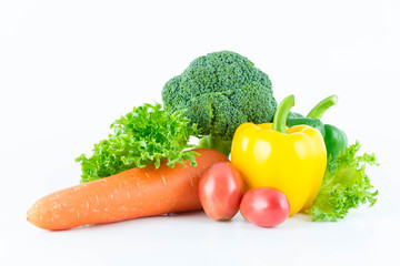 Vegetables isolated on white