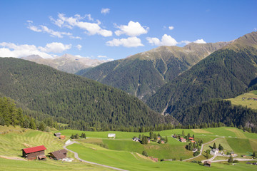 Davos-Wiesen Graubünden Switzerland View In Summer